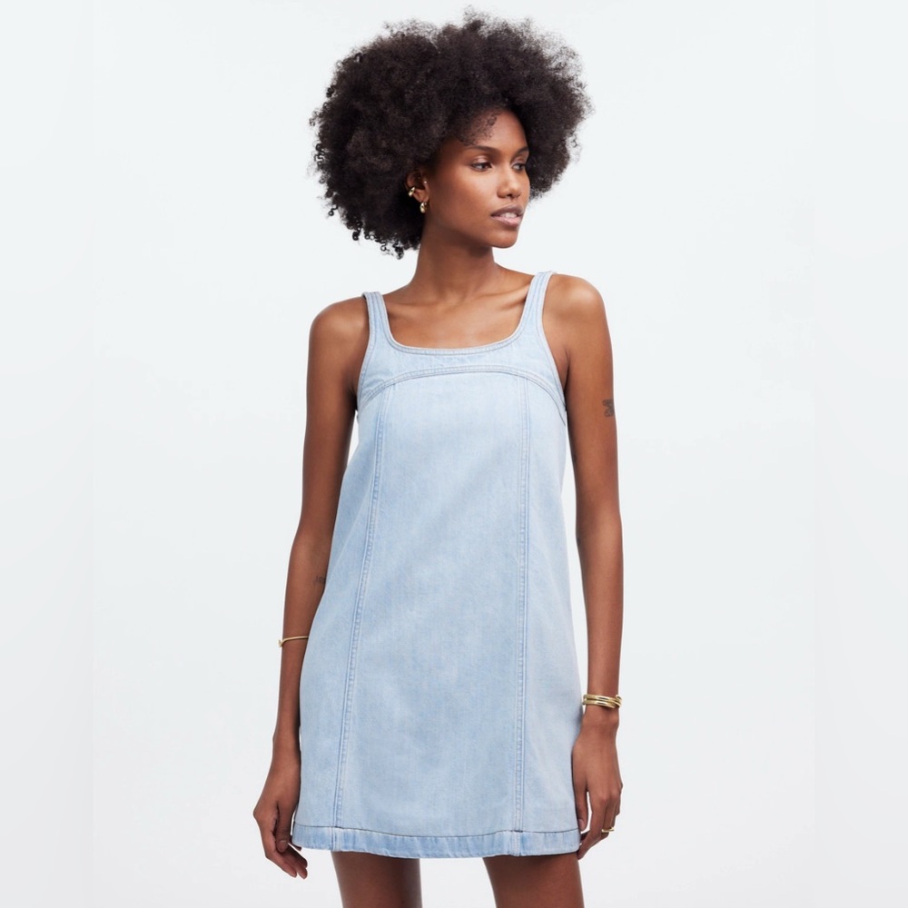 NWT Madewell Denim A-Line Sleeveless Mini Dress size 2